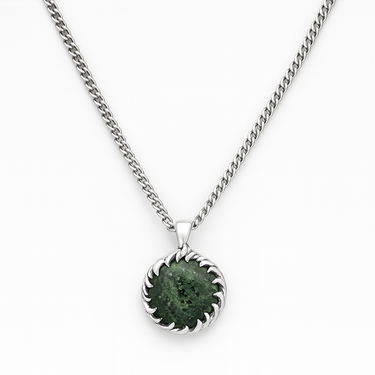 Collar Jaspe Verde - Plata 950
